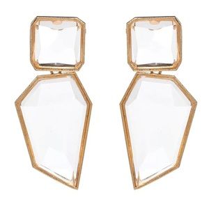 Clear crystal dangle earrings A102